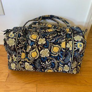 Vera Bradley Large Travel Duffel Bag - Blue & Yellow